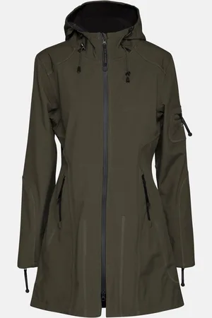 Ilse Jacobsen Softshell regenjas waterafstotend legergroen maat 42