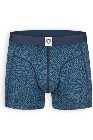 A-dam Fish - Boxershort - Biologisch Katoen - Onderbroek - Ondergoed - Heren - Volwassenen - Blauw - XL