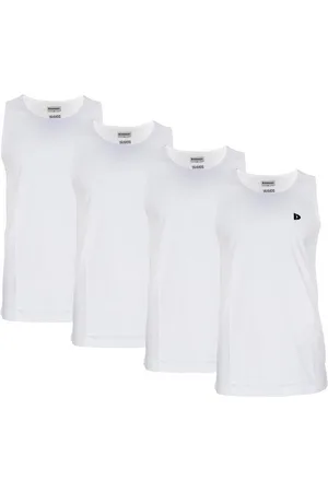 Donnay 4-Pack - Muscle shirt (James) - Tanktop - Heren - White (001) - maat XXL