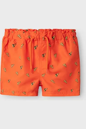 NAME IT Mini jongens zwemshort ZEUS Red Orange