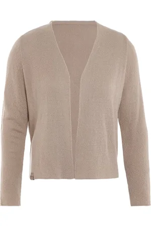 Knit Factory Ella Gebreid Vest - Gebreide dames cardigan - Dames zomervest - Kort vest op heuphoogte - Damesvest gemaakt uit 50% katoen en 50% acryl - - 40/42