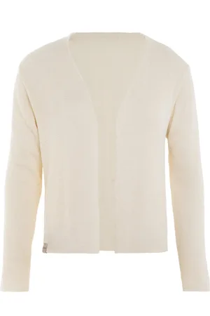Knit Factory Ella Gebreid Vest - Gebreide dames cardigan - Dames zomervest - Kort vest op heuphoogte - Damesvest gemaakt uit 50% katoen en 50% acryl - - 40/42
