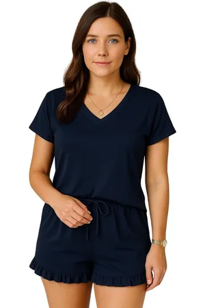 Merkloos Pyjama Dames Volwassenen - Pyjama Set - Shortama - Katoen - - M - Batelli