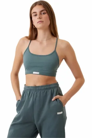 Björn Borg Sport BH Women Studio Seamless Spaghetti Strap Bra Balsam Green-M / L