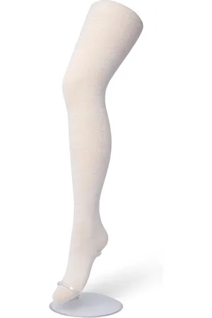 Bonnie Doon Kinder Panty met Kant maat 140/158 M - Meisjes Panty - Kanten Bloem Motief - Chique - Feestelijk - Feestdagen - Kids Panty - Zeer Comfortabel - Gebroken Wit - Crème - Ivory - BP203901.250