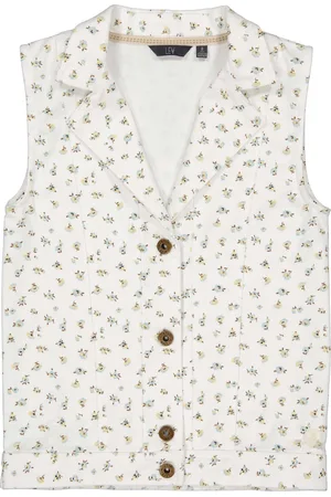 LEVV Meisjes gilet - Dora - AOP Off bloemen