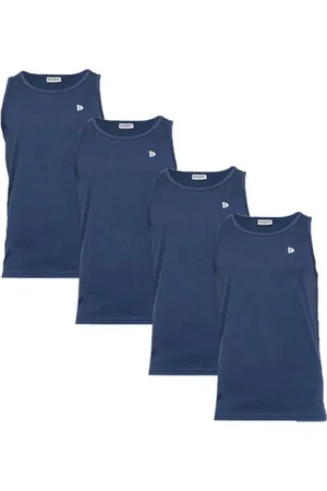 Donnay 4-Pack - Muscle shirt (James) - Tanktop - Heren - Navy (010) - maat XL