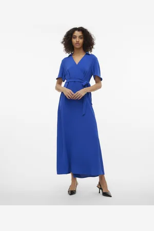 VERO MODA VMMANNI 2/4 ANKLE DRESS WVN BTQ - Dames - Maxi jurken