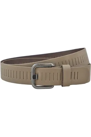 Landley Leren Geperforeerde Sleufjes Riem - Dames en Heren - Breedte 4 cm - Unisex Ceintuur - Echt Leer - - Lengte totaal 145 cm / Riemmaat 125