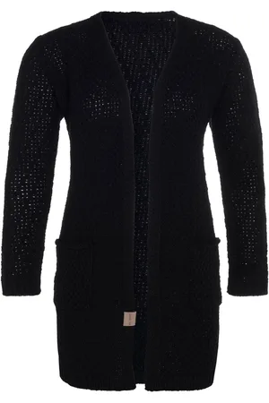 Knit Factory Luna Gebreid Vest - Gebreide dames cardigan - Middellang vest reikend tot boven de knie - damesvest gemaakt uit 30% wol en 70% acryl - 36/38 - Met steekzakken
