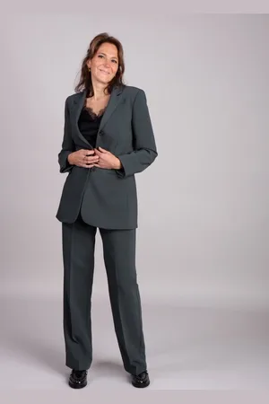 Modstrom Groene slim blazer Gale