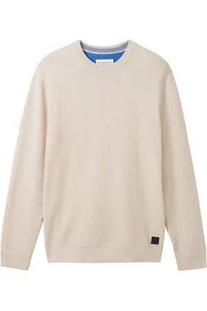 TOM TAILOR Trui Structured Crewneck Knit 1041186xx10 34759 Mannen