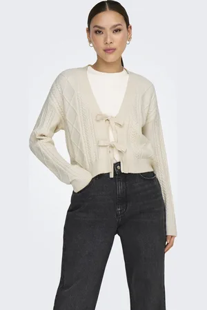 ONLY Vest Onlfia Ls String Cardigan Knt Nca 15322412 Whitecap Gray Dames