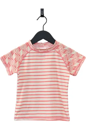 Ducksday UV-Zwemshirt voor kinderen - UV-werend UPF50+ - Rashguard met Korte mouwen - unisex - Ondo - maat 6 jaar