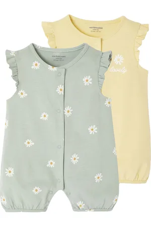 Vertbaudet Set van 2 gebloemde combishort pyjama
