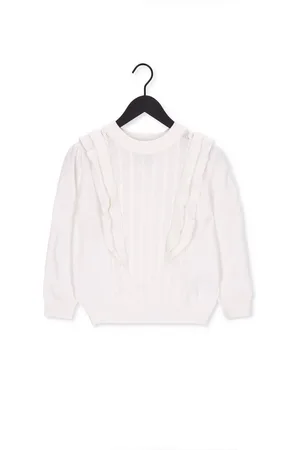Minus Eudora Knit Pullover Truien & vesten Dames - Sweater - Hoodie - Vest- Wit