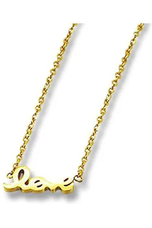 Amanto Ketting Emi G - 316L Staal PVD - Love - 14x5mm - 48+5cm