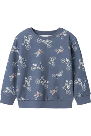 NAME IT Sweater allover motoprint NMMTRILLE china blue 92