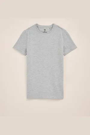 WE Fashion Jongens basic T-shirt met ronde hals