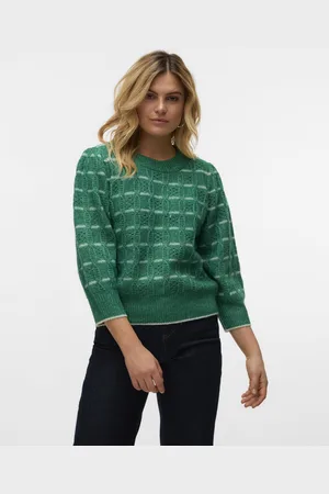VERO MODA New Leonor 3/4 Crewneck Sweater Dames