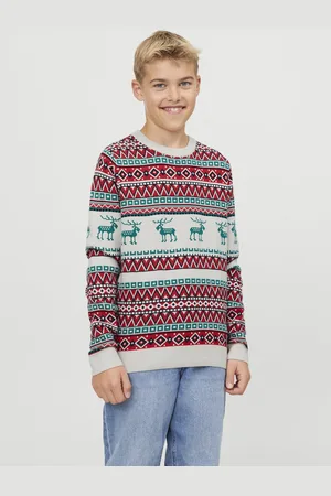 JACK & JONES Junior Kersttrui Jongens JORSNOWBALL Moonbeam