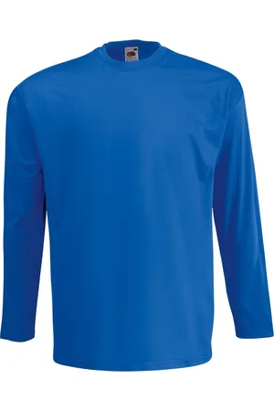 Fruit Of The Loom Heren Valuegewicht T-shirt met ronde hals en lange mouwen