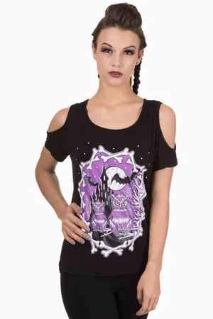 Banned Retro Flying Solo Off shoulder top - L
