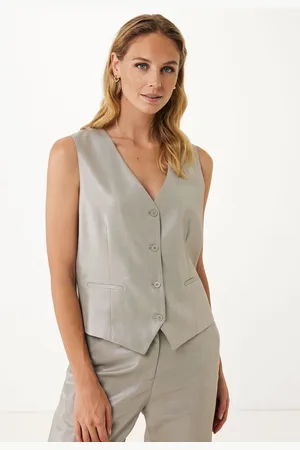 Mexx Gilet Linen Coated Dames