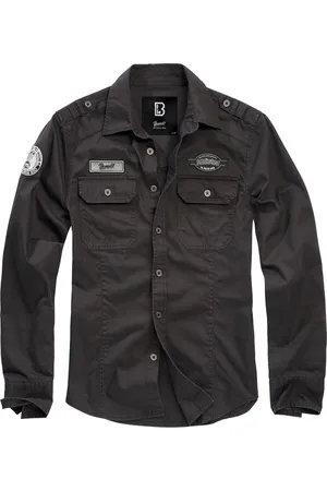 Brandit Heren - Mannen - Dikke kwaliteit - Casual - Streetwear - Menswear - Modern - Luis - Vintage - Shirt - Blouse - Overhemd CGN
