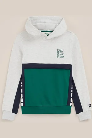 WE Fashion Jongens hoodie met colourblock