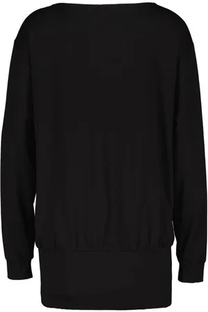 DIDI Dames Long loose tee crew in black maat 44