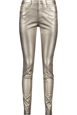 Geisha Broek Slim Fit Coated Jeans 41813 10 000025 Gold Dames