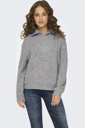 ONLY Baker Half-Zip Knit Sweater Dames