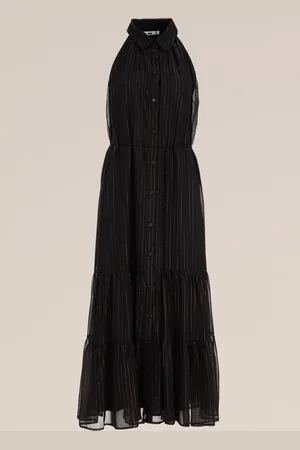 WE Fashion Dames maxi-jurk met glittergaren