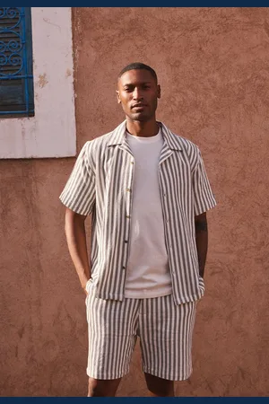 Mexx Shirt Striped Resort Herb Green Heren