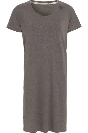 Knit Factory Lily Jurk - Dames midi-jurk met ronde hals - Rechte jurk - Korte mouwen - Jurk voor het voorjaar en de zomer - - XL