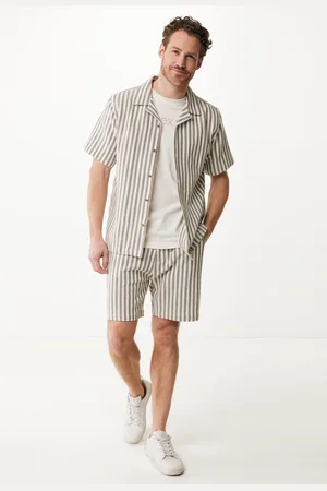 Mexx Short Striped Herb Green Heren