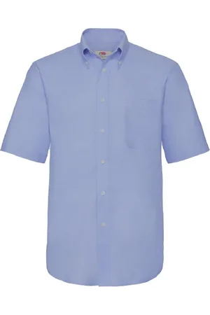 Fruit Of The Loom Heren Oxford Overhemd Korte Mouwen