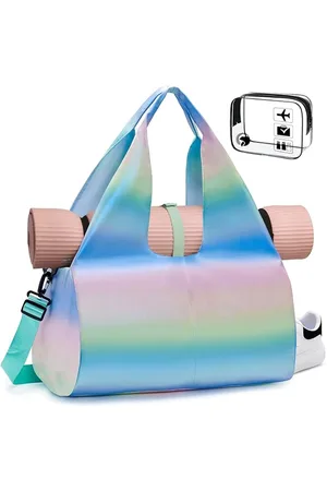 Merkloos S&Dshopline?? Damen Sporttasche Weekender Reisetasche Farbverlauf 22L mit Schuhfach Freizeit Handtasche Gym Tasche Shopping-Bag Wasserabweisend f??r Gym Travel Reisen Strand Yoga Schwimmen