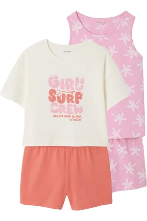 Vertbaudet Set van 2 surf pyjamabroeken voor meisjes