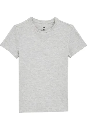 WE Fashion Jongens basic T-shirt met ronde hals