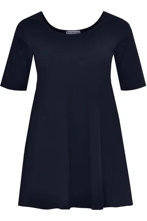 Yoek | Grote maten - dames t-shirt korte mouw - donkerblauw
