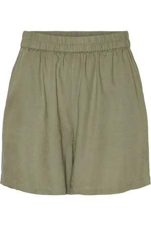 Pieces® Broek Pcpia Mw Shorts Wvn Noos 17152062 Deep Lichen Green Dames