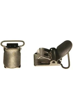Merkloos 4x Bretel clip bronskleurig met ronde hoeken 20 mm - 4 bretelclips - clips voor bretels brons