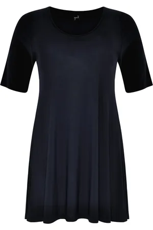 Yoek | Grote maten - dames t-shirt korte mouw - donkerblauw