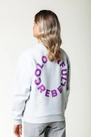 Colourful rebel Logo Circle Relaxed Sweat - XS
