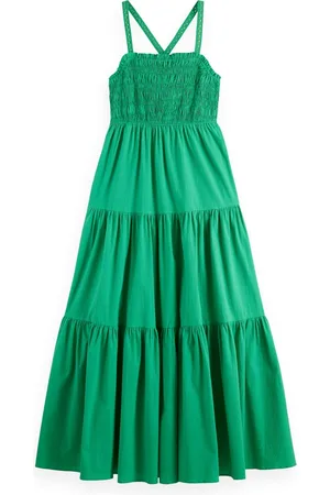 Scotch&Soda Maxi dress with smock detail Dames Jurk