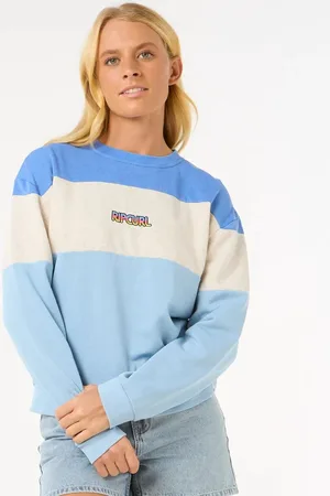 Rip Curl Las Dalias Colourblock Crew - Oatmeal Marle