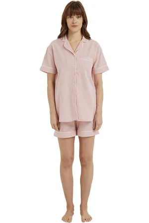 Vertbaudet Gestreepte seersucker pyjama short voor zwangerschap en borstvoeding