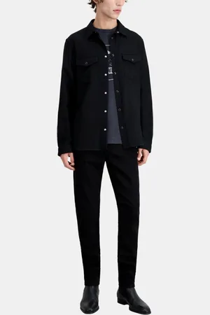 The Kooples BLACK FLANNEL SHIRT